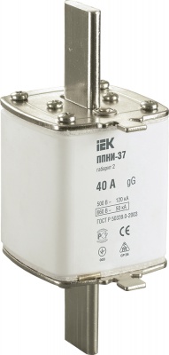 IEK Плавкая вставка предохранителя ППНИ-37, габарит 2, 40А 