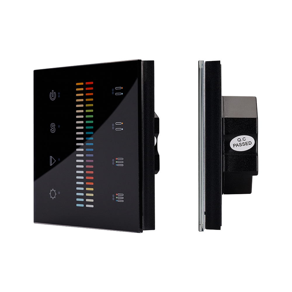 Arlight Панель Sens SR-2830C-AC-RF-IN Black (220V,RGB+CCT,4зоны) (IP20 Пластик, 3 года)