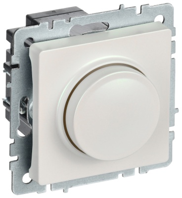 IEK BRITE BASE Жемчуг Светорегулятор поворотно-нажимной 600Вт СС10-1-0-БрЖ (BR-D20-0600-K36) 