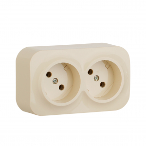 Legrand Quteo IP 20 Слоновая кость Розеточный блок с предварительным подключением 2 x 2К без шторок - 16 A - 250 В~ 782261 