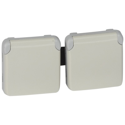 Legrand Plexo Белый Розетка горизонтальная 2п, 2К+Зф р/б.ст. 