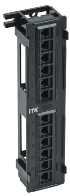 IEK ITK Настенная патч-панель кат.5Е UTP, 12 портов (IDC Dual) PP12-C5EU-D05 