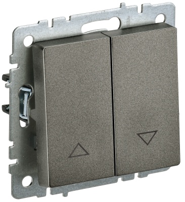 IEK BRITE BASE Бронза Выключатель жалюзи 10А ВС10-1-5-БрТБ (BR-V15-0-10-K45) 