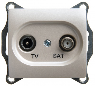 GLOSSA Перламутр Розетка TV-SAT оконечная 1DB GSL000697 