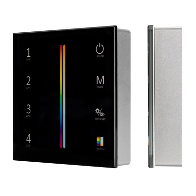Arlight Панель Sens SMART-P55-MULTI Black (3V, 4 зоны, 2.4G) (IP20 Пластик, 5 лет) 