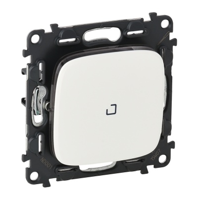 Legrand Valena ALLURE Белый Переключатель 1-клавишный с подсветкой 10А 250В 752726 