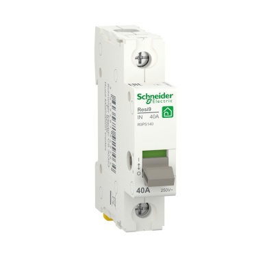 Выключатель нагрузки (модульный рубильник) 40А 1П R9PS140 RESI9 Schneider Electric 