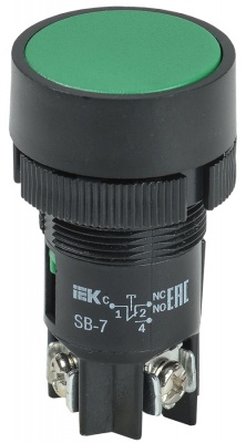 IEK Кнопка SВ-7 Пуск зеленая 1з+1р d22мм/240В 