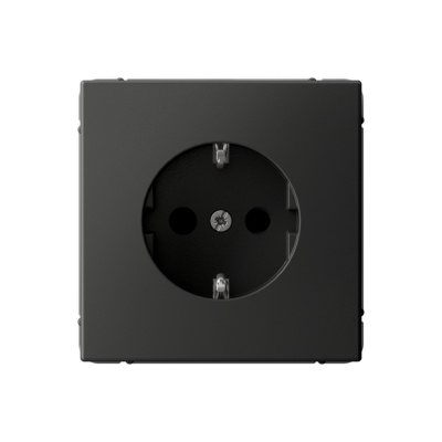 SE ArtGallery Базальт Розетка с заземлением со шторками, 16А, механизм GAL001445 