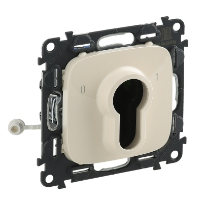 Legrand Valena ALLURE Слоновая кость Выключатель с ключом, 2 положения, 10А 230Вм (с лицевой панелью) 755236 