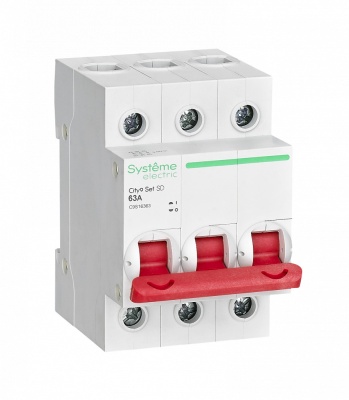 Systeme Electric City9 Set Выключатель нагрузки (ВН) 3п 63А 400В C9S16363 