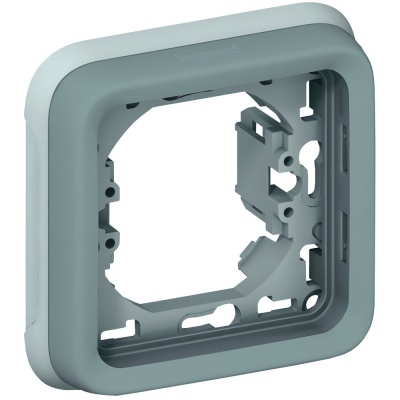 Legrand Plexo Серый Рамка 1-ая с суппортом, для внутреннего монтажа IP55 