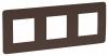 UNICA STUDIO РАМКА трехпостовая ШОКОЛАД/белый NU280616 Schneider Electric 