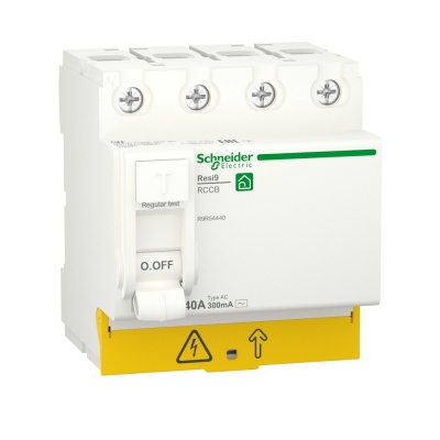 УЗО Schneider Electric RESI9 40А 4П 300мА тип AC R9R54440 