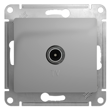 GLOSSA Алюминий TV Розетка проходная 4DB GSL000392 