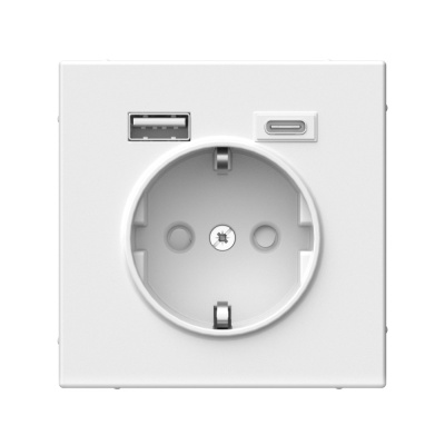 SE ArtGallery Лотос Розетка 16А с 2 USB A+C, 5В/2,4А/3,0А, 2х5В/1,5А, механизм GAL001332 