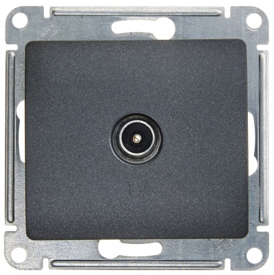 GLOSSA Антрацит TV Розетка оконечная 1DB GSL000791 