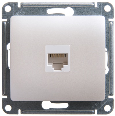 GLOSSA Перламутр Розетка компьютерная RJ45 кат.5E GSL000681K 