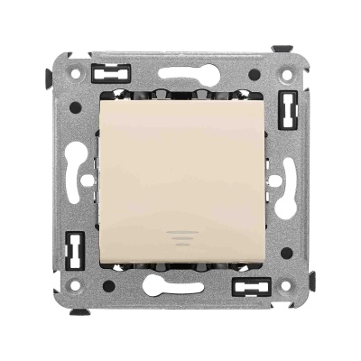 DKC Кнопка одноклавишная в стену, "Avanti", "Ванильная дымка" 