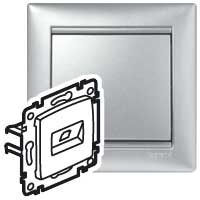 Legrand Valena Алюминий Информационная розетка RJ45 кат 6 STP 1 выход на винтах 