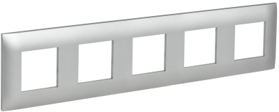 SKANDY Серебряный Рамка 5-местная SK-F05S SK-M52-K23 IEK 