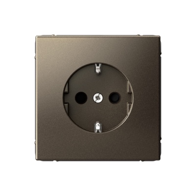 SE ArtGallery Мокко Розетка с заземлением со шторками, 16А, механизм GAL000645 