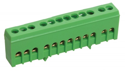 IEK Шина PE земля в корп изол на DIN-рейку ШНИ-6х9-12-К-З 