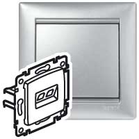 Legrand Valena Алюминий Розетка комп(RJ45) 2-ая 5кат.крепление винт.(без лапок) UTP 