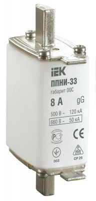 IEK Плавкая вставка предохранителя ППНИ-33, габарит 00С, 8А 