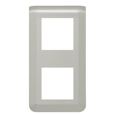 Legrand Mosaiс Рамка - Программа Mosaic - 2х2 модуля - вертикальная - алюминий 