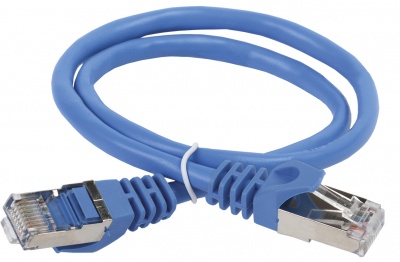 IEK ITK Коммутационный шнур (патч-корд), кат.5Е FTP, 2м, синий PC03-C5EF-2M 