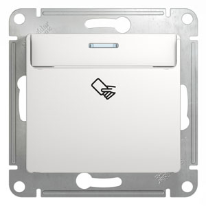 GLOSSA Белый Выключатель карточный, сх.6 GSL000169 