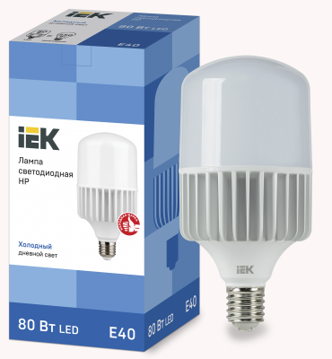 IEK Лампа светодиодная (LED) d136мм E40 80Вт 230В матовая холодная дневного света 6500К 