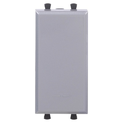 DKC Выключатель модульный "Avanti", "Закаленная сталь", 1 модуль 