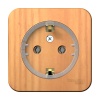 BLANCA НАКЛАДНАЯ РОЗЕТКА с заземлением без шторок,(КОМПАКТ) с изолирующей пластиной 16А, 250В, ЯСЕНЬ BLNRA110115 