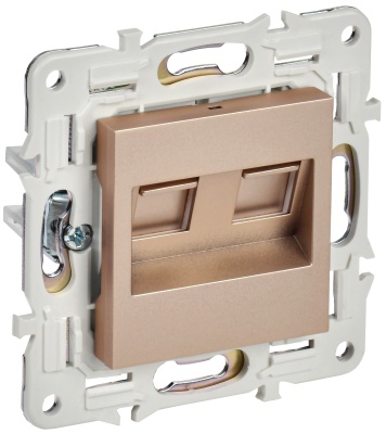 SKANDY Песочный Розетка компьютерная двойная RJ45 кат.5E SK-K03Sa SK-K20-1-K98 IEK 