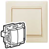 Legrand Valena Крем Переключатель 2-клавишный IP44 
