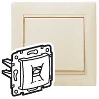 Legrand Valena Крем Розетка комп(RJ45) 1-ая 5 кат ISDN 300MHz 8конт 