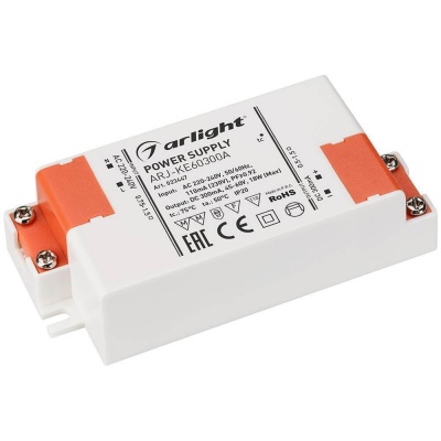 Arlight Блок питания ARJ-KE60300A (18W, 300mA, PFC) (IP20 Пластик, 5 лет) 