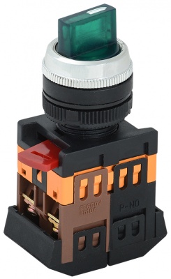 IEK Переключатель АNСLR-22-3 на 3 фикс.полож.зеленый неон/240В I-O 1з+1р 