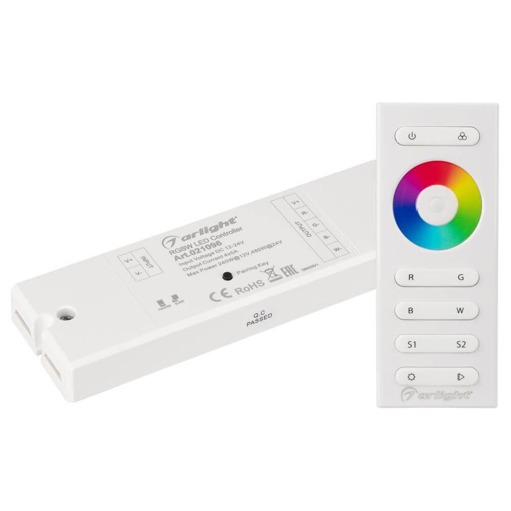 Arlight Контроллер SR-2839W White (12-24 В,240-480 Вт,RGBW,ПДУ сенсор)) (IP20 Пластик, 1 год)