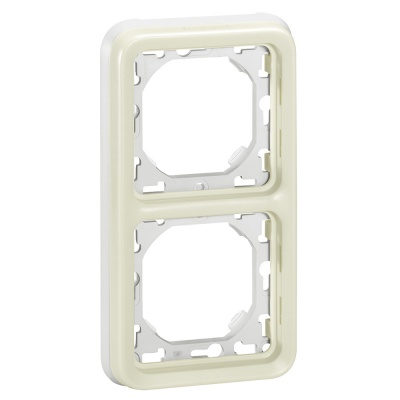 Legrand Plexo Белый Рамка 2-ая вертикальная с суппортом, для внутреннего монтажа IP55 