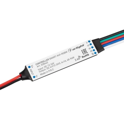 Arlight Контроллер SMART-K49-RGBW (12-24V, 4x1A, 2.4G) (IP20 Пластик, 5 лет) 