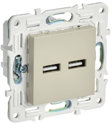 SKANDY Бежевый Розетка USB A+A 3,1А SK-R15B SK-U21-D31-K10 IEK 