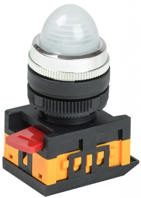 IEK Лампа AL-22 сигнальная d22мм белый неон/240В цилиндр 