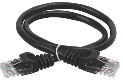 IEK ITK Коммутационный шнур (патч-корд), кат.5Е UTP, 5м, черный PC09-C5EU-5M 