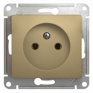 GLOSSA Титан Розетка без заземления GSL000441 