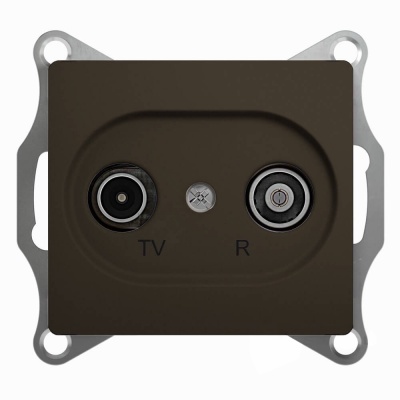 GLOSSA Шоколад TV-R Розетка проходная 4DB GSL000895 