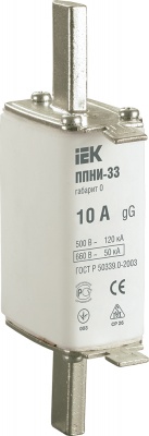 IEK Плавкая вставка предохранителя ППНИ-33, габарит 0, 10А 