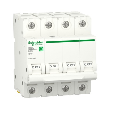 Автоматический выключательSchneider Electric RESI9 B 40А 4П 6000A R9F02440 